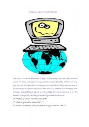 English Worksheet: READING ABOUT THE INTERNET