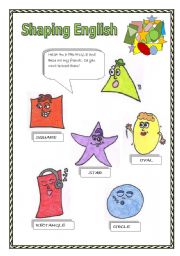 English Worksheet: shapes activities (3 pages)