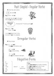 English Worksheet: Regular and Irregular Verbs