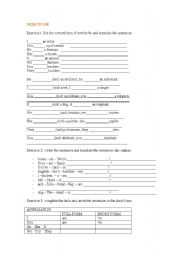 English worksheet: Verb to be, exercices