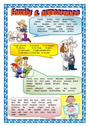 English Worksheet: Family and appearance