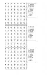 English worksheet: Colour wordsearch