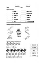 English Worksheet: Diagnostic Test for elementary school