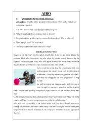 English Worksheet: ELECTRONIC PET