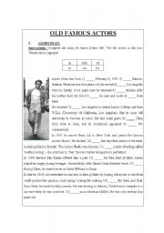 English Worksheet: OLD FAMOUS ACTORS