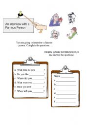 English worksheet: interview