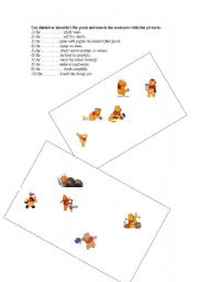 English Worksheet: should or shouldnt 