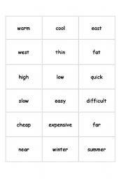 English worksheet: oppositea