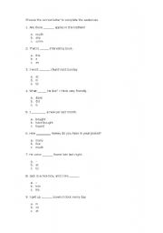English Worksheet: Test