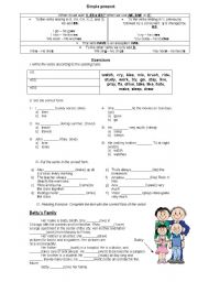 English Worksheet: Simple Present