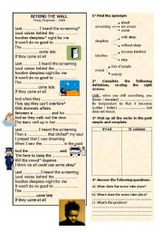 English Worksheet: Behind the wall - Tracy Chapman