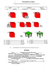 English Worksheet: Prepositions of Place