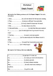 Worksheet - Present Simple