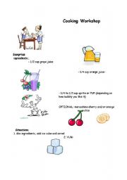 English Worksheet: sangria for kids