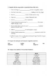 English Worksheet: COMPARATIVE AND SUPERLATIVE ADJECTIVES