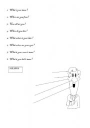 English worksheet: answer the questions