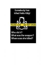 English Worksheet: Clue: Hello Kitty Style