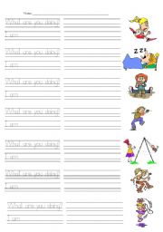 English worksheet: I am