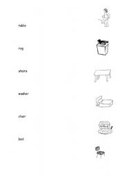 English worksheet: At home