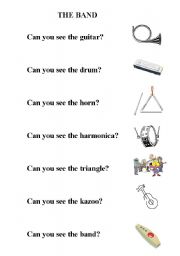 English worksheet: THE BAND