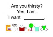 English Worksheet: Are you thirsty?