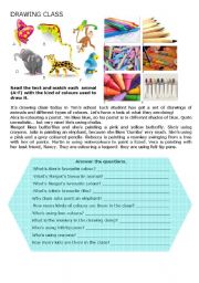 English Worksheet: Drawing Class