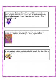 English worksheet: role play cards