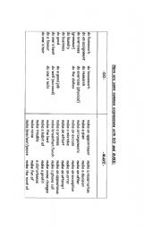 English Worksheet: DO vs. MAKE