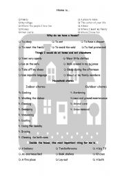 English Worksheet: Home is...