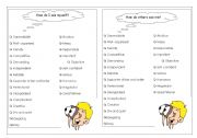 English Worksheet: How do I see myself and others see me
