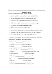 English Worksheet: Determiners Review
