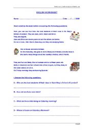 English Worksheet: Worksheet