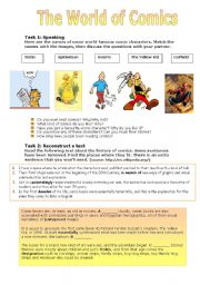 English Worksheet: The World of Comics