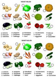 English Worksheet: Vegetables