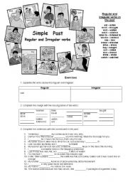 English Worksheet: Regular and Irregular verbs in the past!