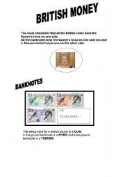 English Worksheet: british money