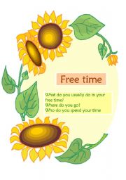 English Worksheet: Free time activities