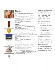 English Worksheet: Lucky - Britney Spears