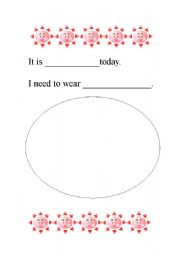 English worksheet: Clothes I wear