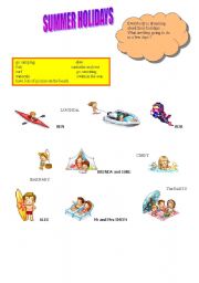 English Worksheet: summer holidays