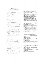 English Worksheet: Timbaland - The Way I Are Gap Fill