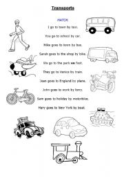 English Worksheet: Transports