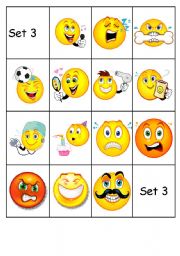 English Worksheet: emoticons set 3 
