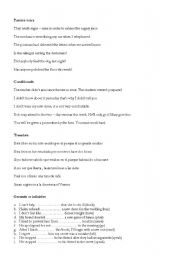 English Worksheet: Grammar review