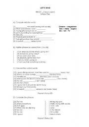 English worksheet: Music