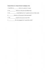 English Worksheet: Future Perfect vs Future Perfect Continuous