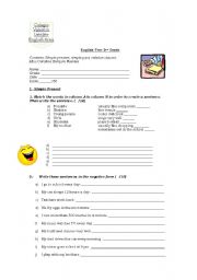 English Worksheet: Simple present, simple past, relatives clauses test