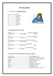 English Worksheet: present perfect