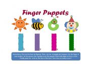 English Worksheet: Finger Puppets