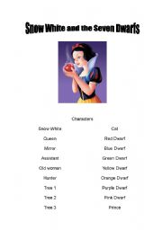 English Worksheet: Snow White and the Seven Dwarfs - Play Script